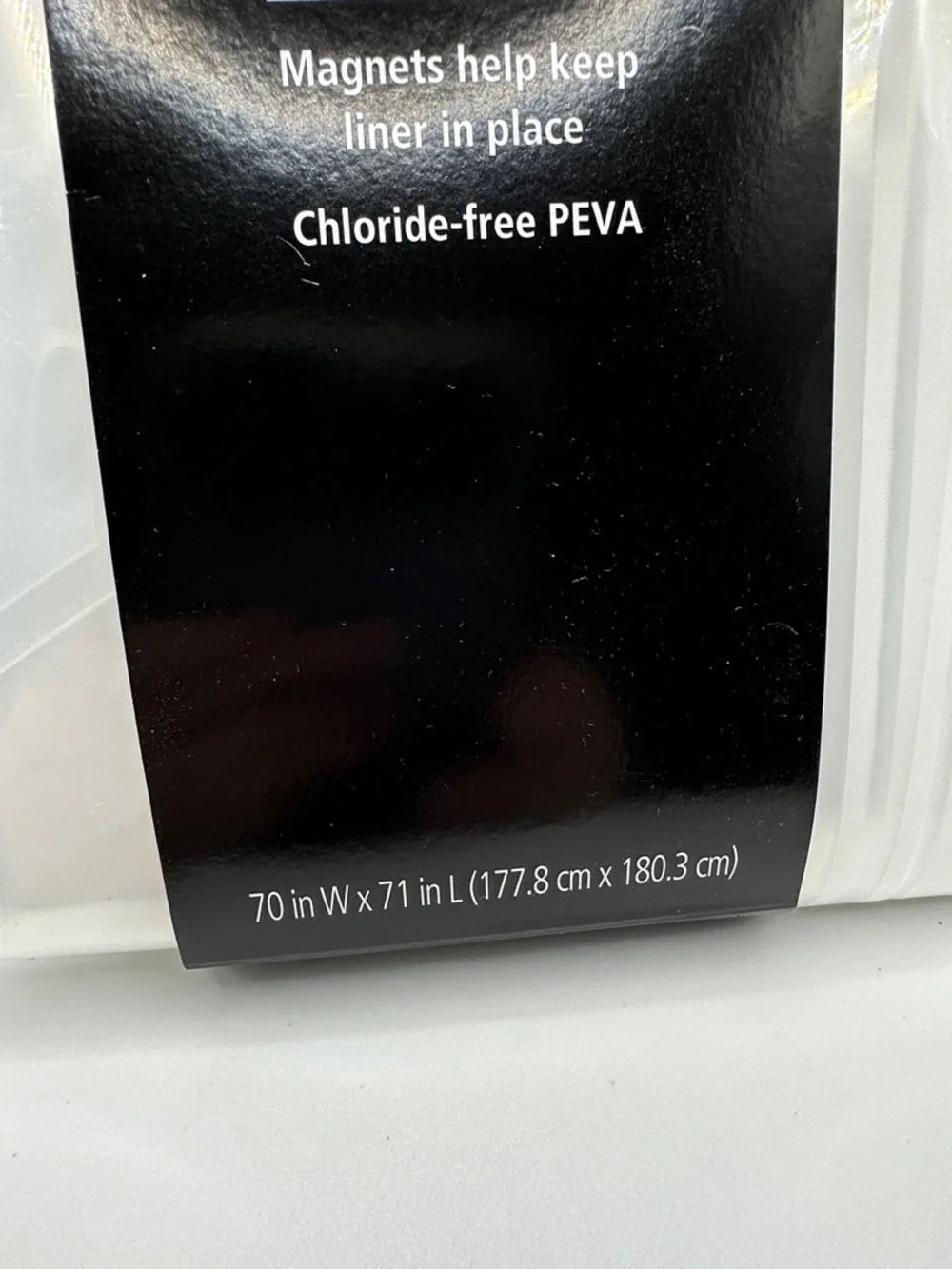 Mainstays Clear PEVA Shower Liner Transparent 70